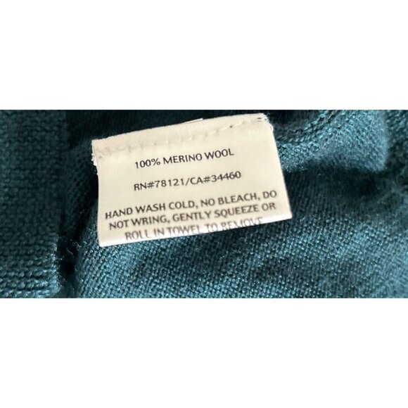 EILEEN FISHER Merino Wool Cardigan Button-down Sweater Green Size XSmall - Picture 7 of 7